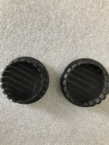 Set of 2 Cadillac Wheel Center Caps Glossy Black 9597375 b7aa7769