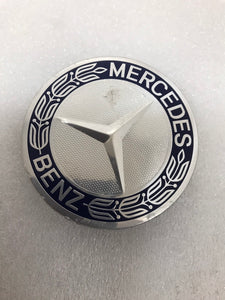 4PC Mercedes 75MM Classic Dark Blue Wheel Center Hub Caps AMG Wreath 202c1b87