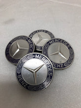 Load image into Gallery viewer, Set of 4 Mercedes 75MM Classic Dark Blue Wheel Center Hub Caps fffa699d