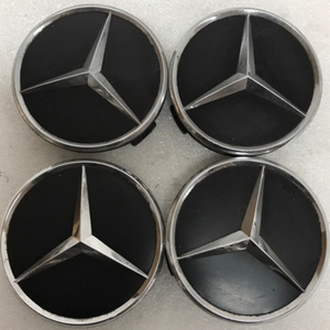 Set of 4 Mercedes-Benz Matte Black Wheel Center Hub Caps 75mm fb7b85ef