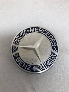 4PC Mercedes 75MM Classic Dark Blue Wheel Center Hub Caps AMG Wreath b43ee814