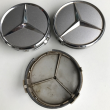 Load image into Gallery viewer, Set of 3 Mercedes-Benz Silver Wheel Hub Center Cap A2204000125 ef53565a