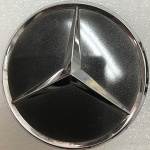 Set of 2 Mercedes-Benz Black Wheel Center Caps 75MM 9bdb4619