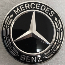 Load image into Gallery viewer, Set of 4 Mercedes-Benz Black Wheel Center Caps d97c1a3