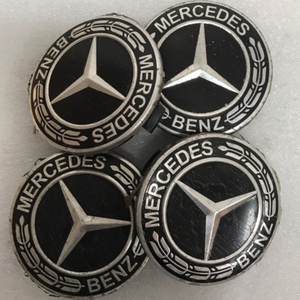 Set of 4 Mercedes-Benz Black Wheel Center Caps 75MM A1714000025 df614877