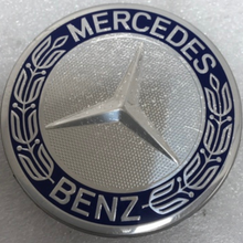 Load image into Gallery viewer, Set of 4 Mercedes 75MM Classic Dark Blue Wheel Center Hub Caps 72523496