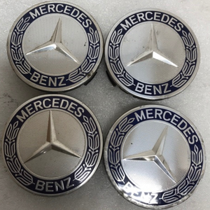 Set of 4 Mercedes 75MM Classic Dark Blue Wheel Center Hub Caps AMG aeb5c85c