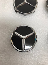 Load image into Gallery viewer, 4x for Mercedes-Benz Matte Black Wheel Center Hub Caps Emblem Hubcaps Set 75mm