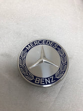 Load image into Gallery viewer, 4PC Mercedes-Benz 75MM Classic Dark Blue Wheel Center Hub Caps AMG Wreath