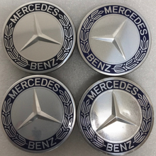 Load image into Gallery viewer, Set of 4 Mercedes 75MM Classic Dark Blue Wheel Center Hub Caps 20536a62