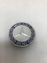 Load image into Gallery viewer, Set of 4 Mercedes 75MM Classic Dark Blue Wheel Center Caps AMG Wreath 93ccbd68