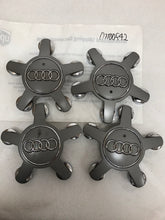 Load image into Gallery viewer, 4 WHEELS CENTER HUB CAPS AUDI SILVER SPYDER 135 MM - 4F0601165N