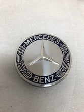 Load image into Gallery viewer, 4PC Mercedes-Benz 75MM Classic Dark Blue Wheel Center Hub Caps AMG Wreath