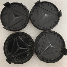 Load image into Gallery viewer, Set of 4 Mercedes 75MM Classic Dark Blue Wheel Center Caps AMG Wreath 46259a2e