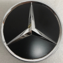 Load image into Gallery viewer, Set of 4 Mercedes-Benz Matte Black Wheel Center Hub Caps 75mm bc2a54be