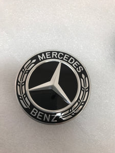 Set of 4 Mercedes-Benz Black Wheel Center Caps 75MM A 171 400 00 25