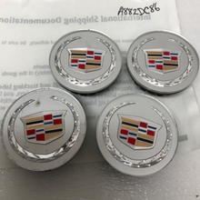 Load image into Gallery viewer, SET OF 4 Cadillac SILVER Center Caps 9597375 a882dc86