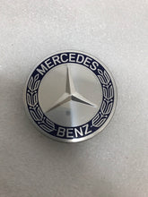 Load image into Gallery viewer, 4PC Mercedes-Benz 75MM Classic Dark Blue Wheel Center Hub Caps AMG Wreath