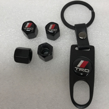 Load image into Gallery viewer, Set of 4 TRD Racing Development Tire Valve Stem Caps With Key 7a2e573b