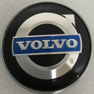 Set of 4  Volvo Iron Mark Alloy Black Wheel Center Cap 0a649f19