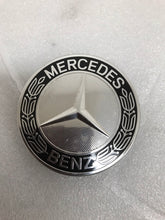 Load image into Gallery viewer, 4PC Mercedes 75MM Classic Dark Blue Wheel Center Hub Caps AMG Wreath 2200de19