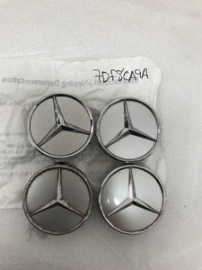 4x Mercedes-Benz Silver Wheel Center Hub Caps 75mm 7df8ca9a