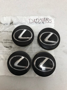 Set of 4 Lexus BLACK 62mm Center Caps 71A104-0010 dad08ab5