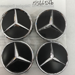 Set of 4 Mercedes-Benz Matte Black Wheel Center Hub Caps Set 75mm 15566df6