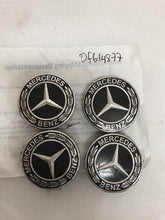 Load image into Gallery viewer, Set of 4 Mercedes-Benz Black Wheel Center Caps 75MM A 171 400 00 25