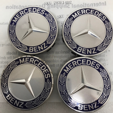 Load image into Gallery viewer, Set of 4 Mercedes 75MM Classic Dark Blue Wheel Center Hub Caps 283e14d2