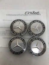 Load image into Gallery viewer, 4PC Mercedes-Benz 75MM Classic Dark Blue Wheel Center Hub Caps AMG Wreath