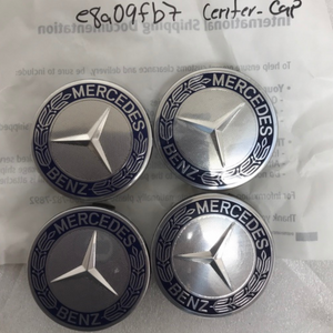 Set of 4 Mercedes 75MM Classic Dark Blue Wheel Center Hub Caps e8a09fb7