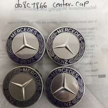 Load image into Gallery viewer, Set of 4 Mercedes 75MM Classic Dark Blue Wheel Center Hub Caps ab8c1866