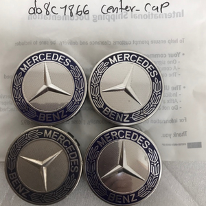 Set of 4 Mercedes 75MM Classic Dark Blue Wheel Center Hub Caps ab8c1866