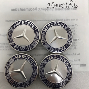 Set of 4 Mercedes 75MM Classic Dark Blue Wheel Center Hub Caps 20eec6f6