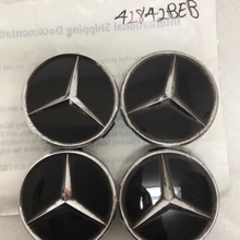 Load image into Gallery viewer, Set of 4 Mercedes-Benz Matte Black Wheel Center Hub Caps 75mm 42842beb