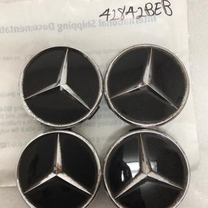 Set of 4 Mercedes-Benz Matte Black Wheel Center Hub Caps 75mm 42842beb