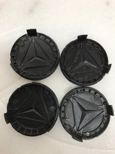 4PC Mercedes-Benz 75MM Classic Dark Blue Wheel Center Hub Caps AMG Wreath