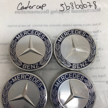 Load image into Gallery viewer, Set of 4 Mercedes 75MM Classic Dark Blue Wheel Center Hub Caps 3b8bab78