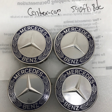 Load image into Gallery viewer, Set of 4 Mercedes 75MM Classic Dark Blue Wheel Center Hub Caps AMG 590fb8dc