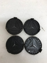 Load image into Gallery viewer, Set of 4 Mercedes-Benz Black Wheel Center Caps 75MM A1714000025 df614877