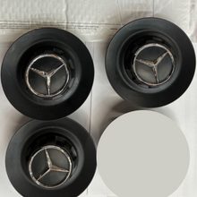 Load image into Gallery viewer, Set of 3 Mercedes Benz OEM Genuine Black Wheel Center Caps 41070b83