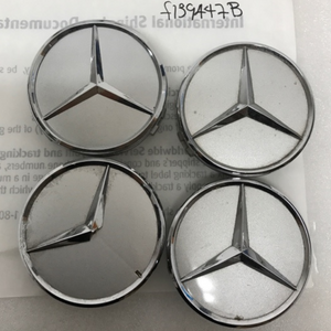 Set of 4 Mercedes-Benz Silver Wheel Center Hub Caps 75mm f139447b