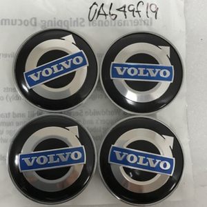 Set of 4  Volvo Iron Mark Alloy Black Wheel Center Cap 0a649f19