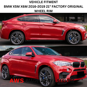 BMW X5M X6M 2016-2019 21" FACTORY OEM REAR WHEEL RIM 86195 36112284653