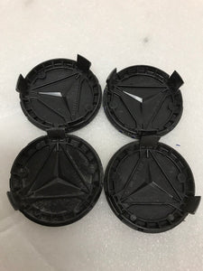4PC Mercedes-Benz 75MM Classic Dark Blue Wheel Center Hub Caps AMG Wreath