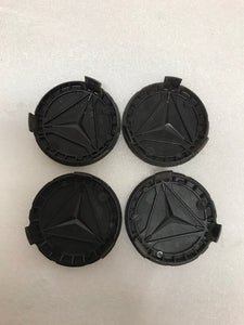 4PC Mercedes-Benz 75MM Classic Dark Blue Wheel Center Hub Caps AMG Wreath