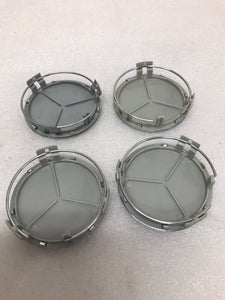 4x for Mercedes-Benz Silver Wheel Center Hub Caps Emblem Hubcaps Set 75mm