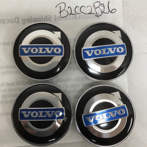 Set of 4 Volvo Iron Mark Alloy Wheel Center Cap Black b2cc2b26