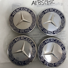 Load image into Gallery viewer, Set of 4 Mercedes 75MM Classic Dark Blue Wheel Center Hub Caps AMG aeb5c85c